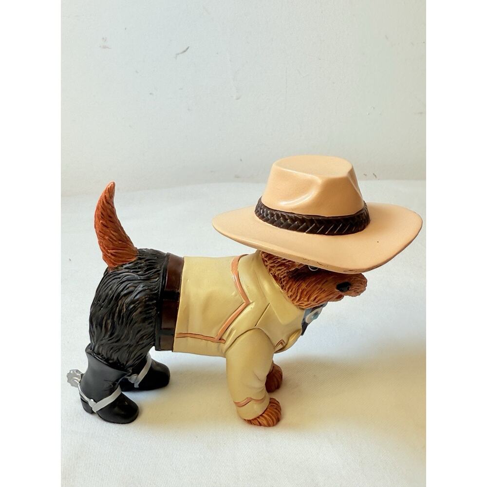 Hamilton Spurs’N Fur Yorkie Cowboy Figurine - Picture 2 of 11